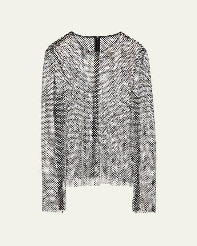 Crystal Mesh Zip Top