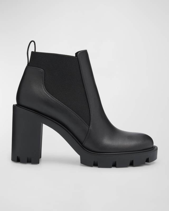 Marchacroche Leather Red Sole Chelsea Booties