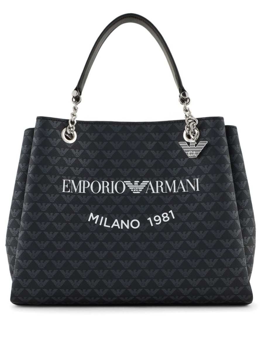 Milano 1981 logo-print tote bag