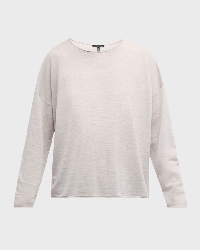 Petite Crewneck Merino Wool Pullover