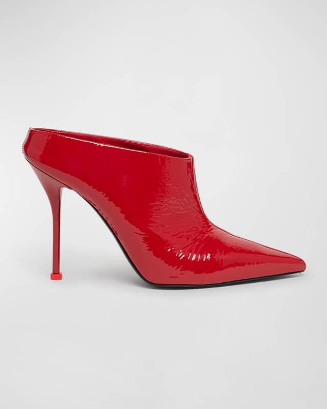 Thorn Patent Stiletto Mule Pumps