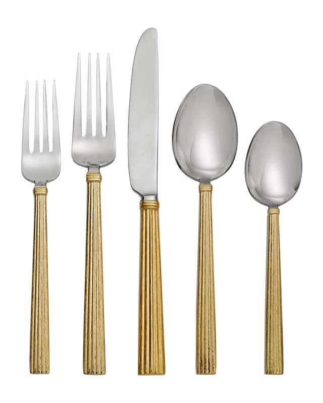 5-Piece Golden Wheat Flatware Place Setting