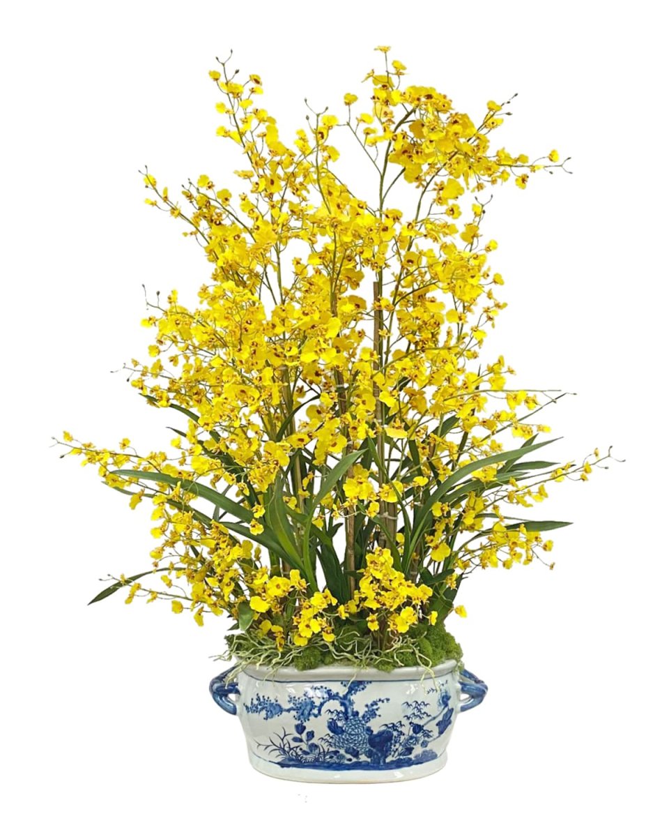 Oncidium Faux Floral Arrangement in Pot