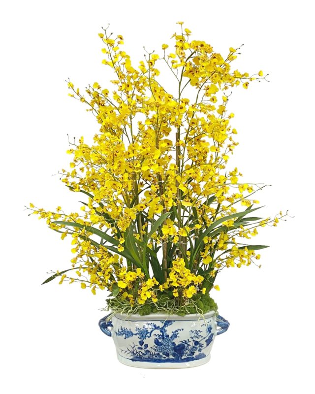 Oncidium Faux Floral Arrangement in Pot