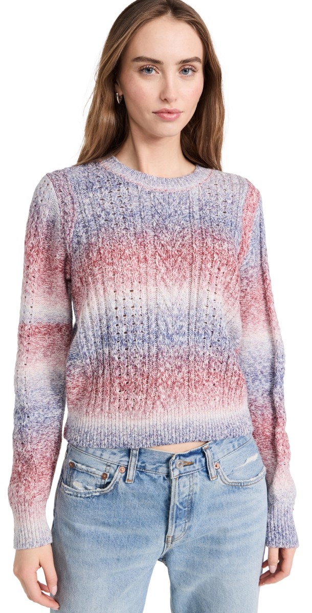 Scotch &odapace Dye Crew Neck Pullover Cherry Lipstickpace Dye