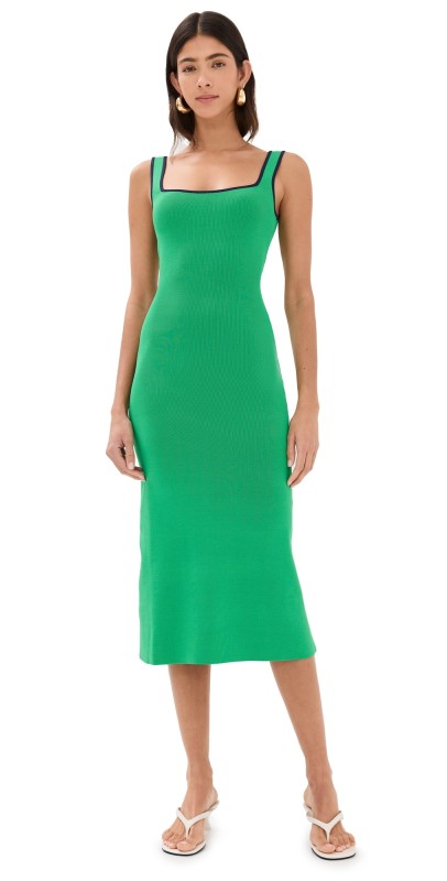 STAUD Paityn Dress Seaweed/Navy
