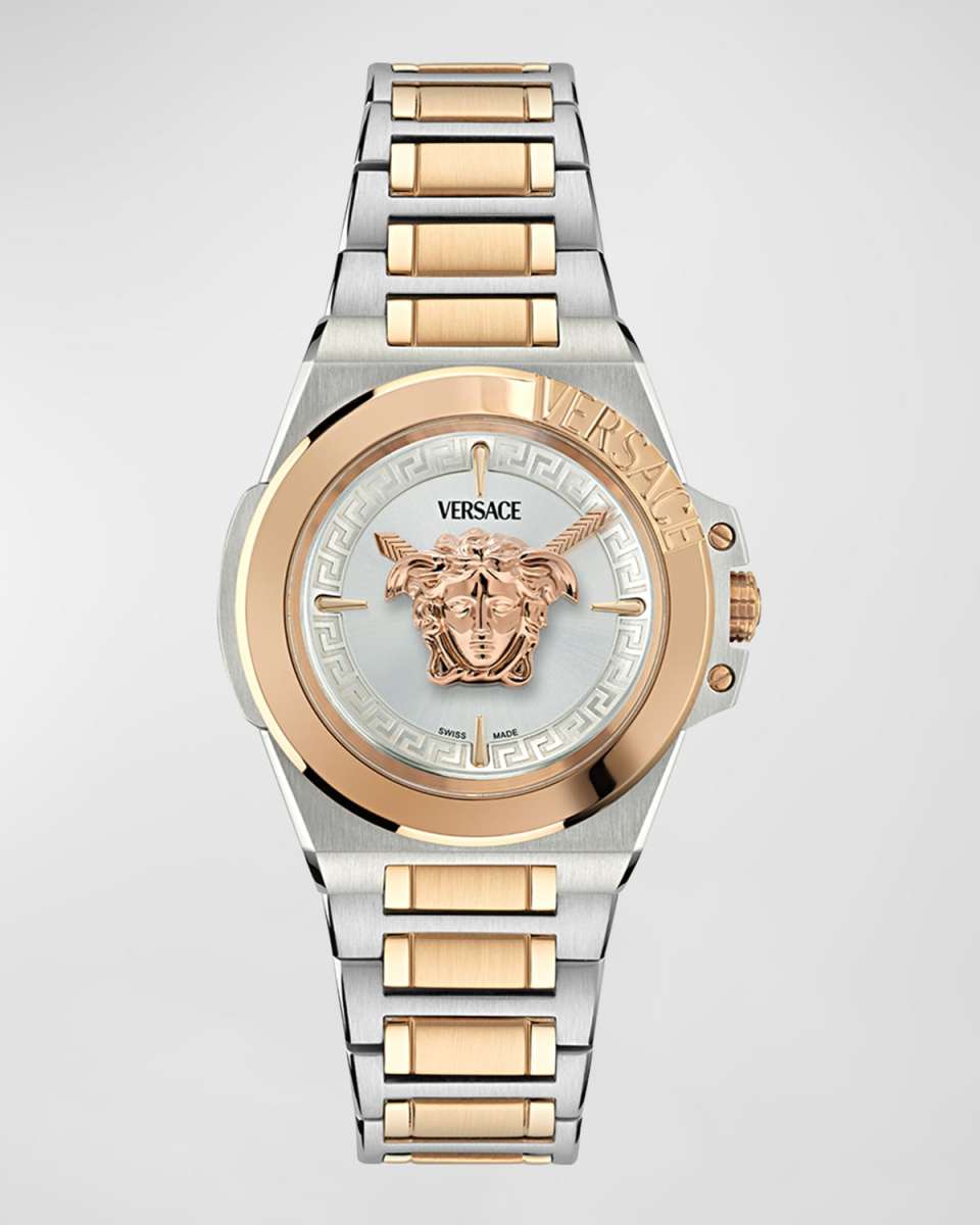 37mm Versace Hera Watch with Bracelet Strap, Two Tone