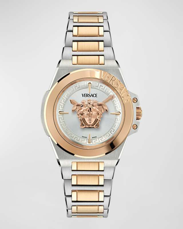 37mm Versace Hera Watch with Bracelet Strap, Two Tone