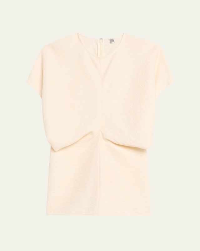 Slouch Waist Short-Sleeve Top