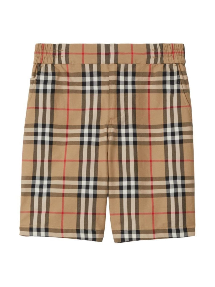 Vintage Check elasticated cotton shorts