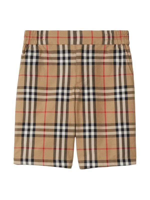 Vintage Check elasticated cotton shorts