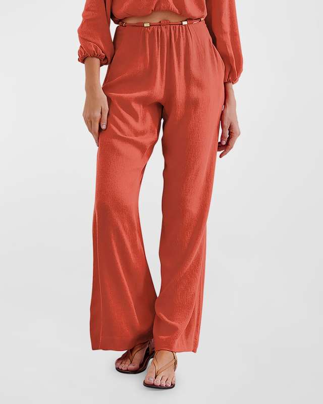 Miko High-Rise Straight-Leg Pants