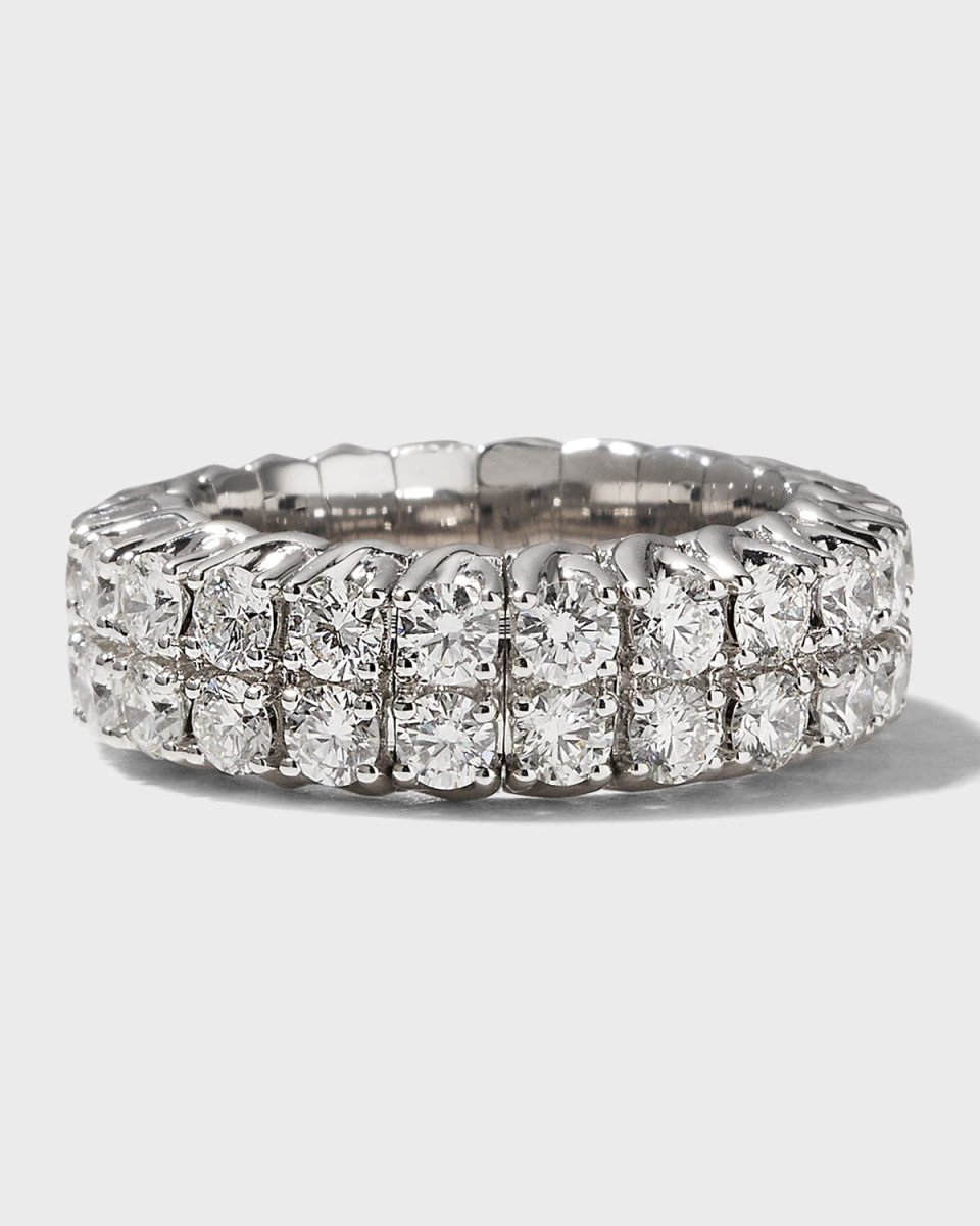 Xpandable 18k White Gold Round-Cut Diamond Ring, Size 6.75 - 9.5