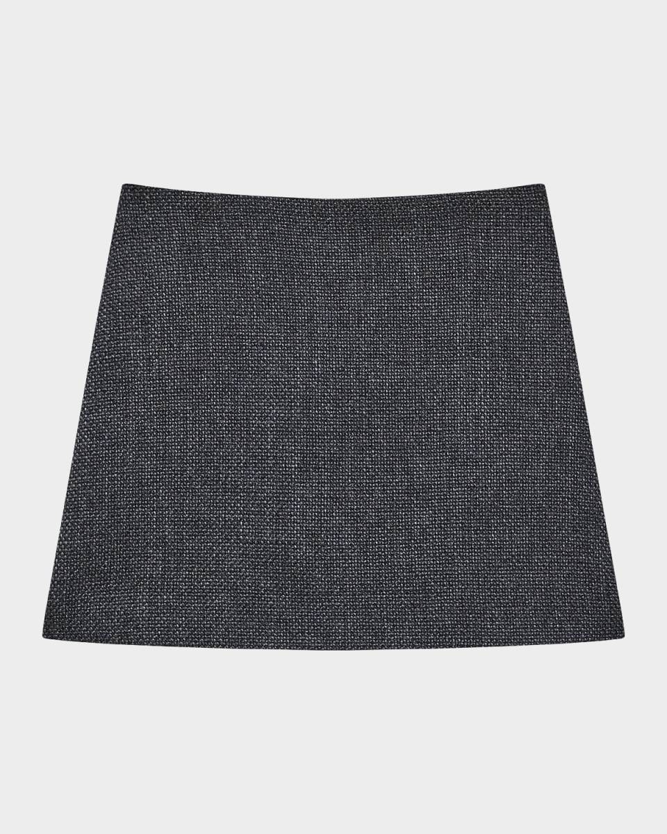 Plush Tweed Virgin Wool Mini Skirt