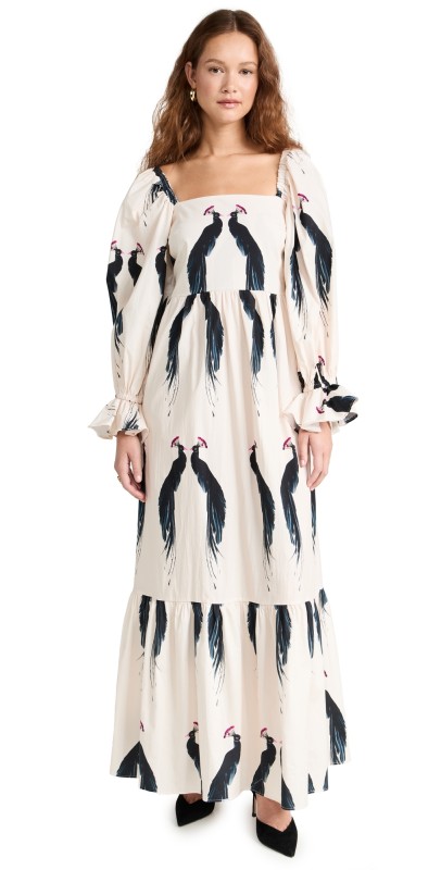 The Lulo Project Anne B Dress Cream Peacock