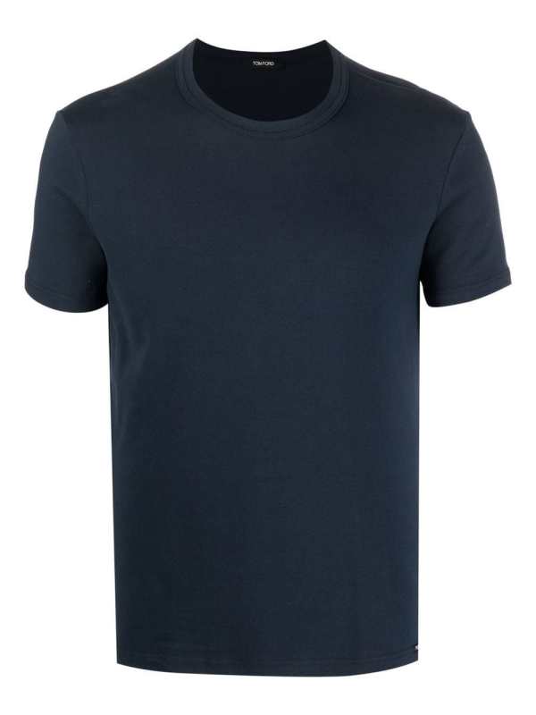 crew-neck stretch-cotton T-shirt