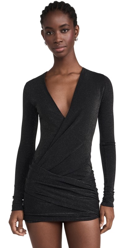 REV The Ezri Metallic Dress Black