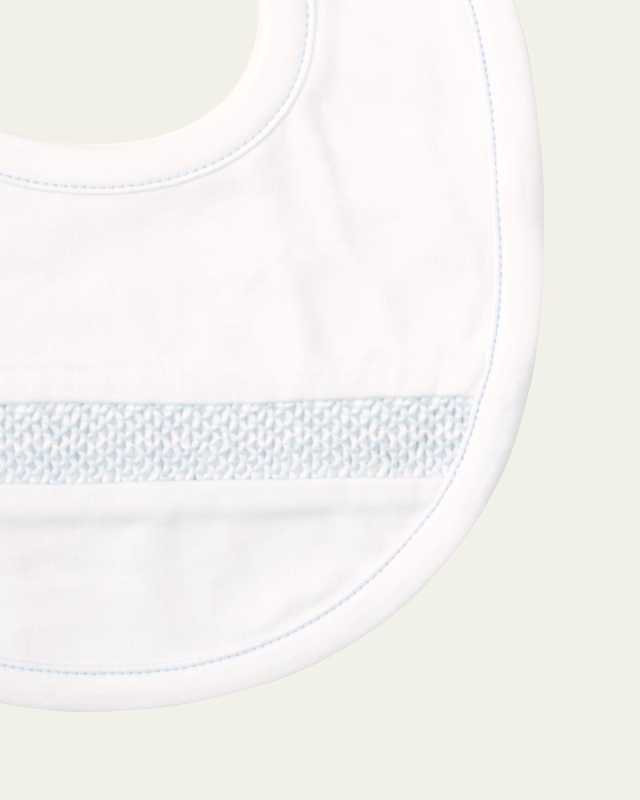 Boy's Hand-Smocked Pima Cotton Baby Bib