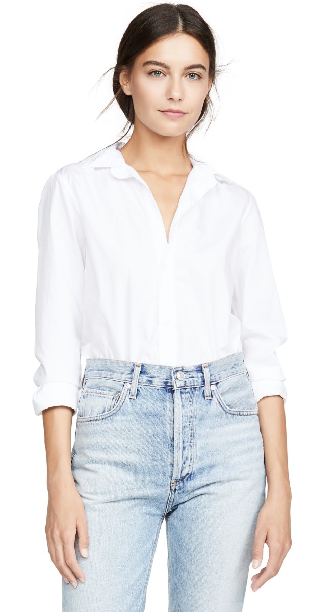 Frank & Eileen Frank Poplin Button Down Shirt White