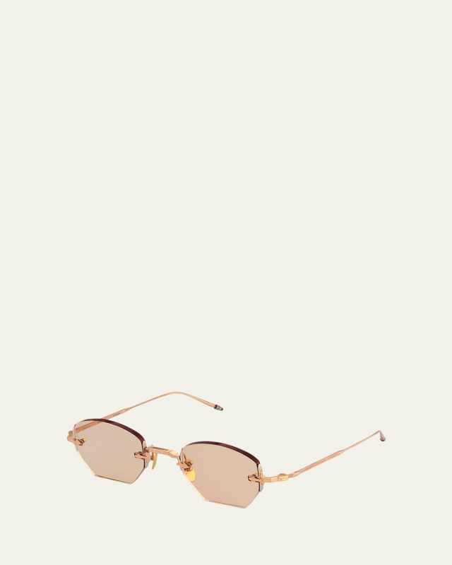 Oatman Rimless Hexagonal Sunglasses