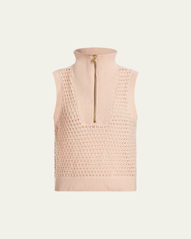 Bains Half-Zip Knit Vest
