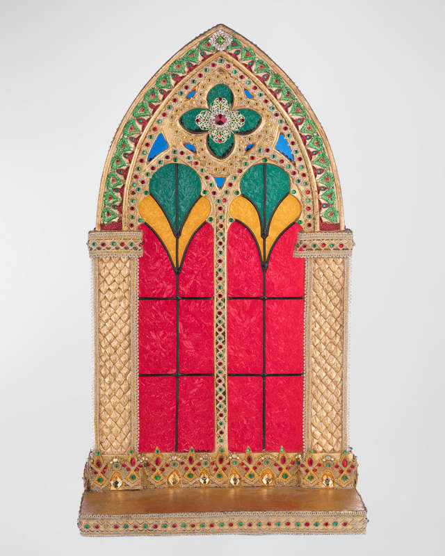 Christmas Castle Pillar Candle Holder