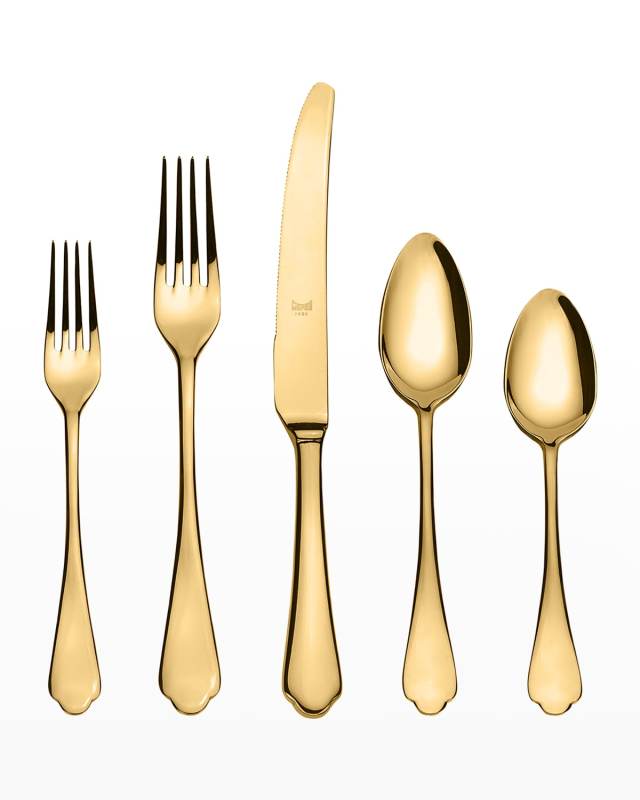 Dolce Vita Oro 5-Piece Mirrored Flatware Set