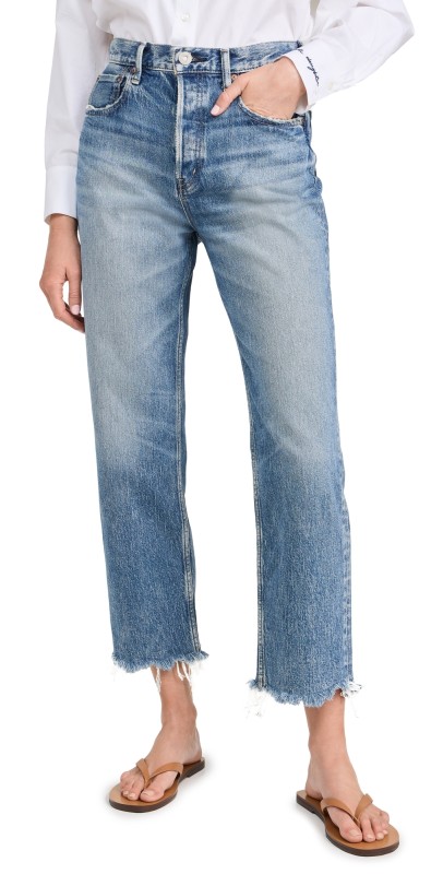MOUSSY VINTAGE MV Mabel Wide Straight Jeans Blue