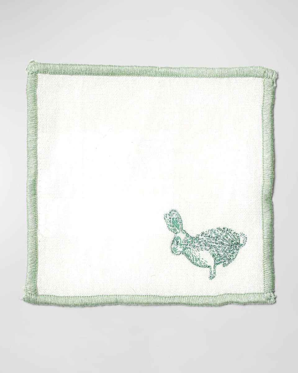 Rabbit Sage Cocktail Napkins, Set of 4