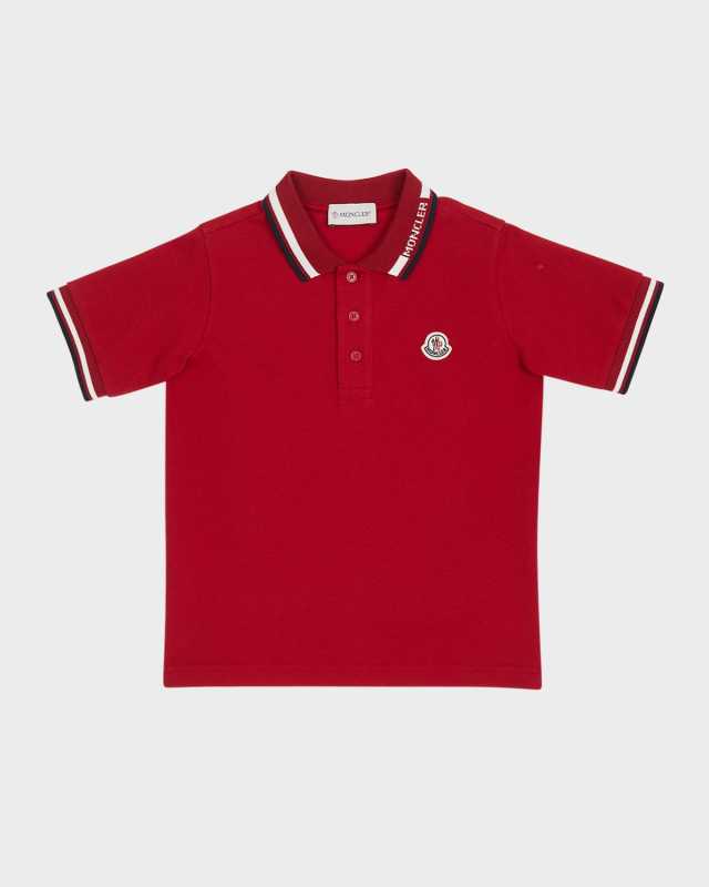 Boy's Tipped-Collar Short-Sleeve Cotton Polo Shirt, Size 8-14