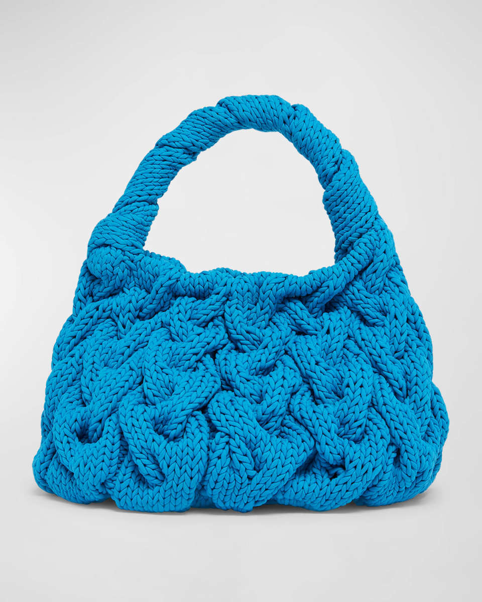 Cable Knit Top Handle Bag