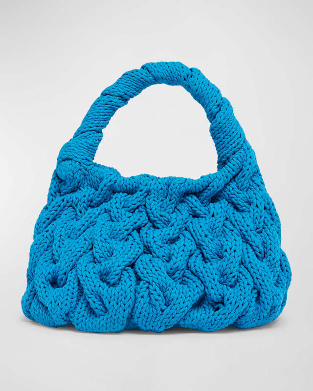 Cable Knit Top Handle Bag