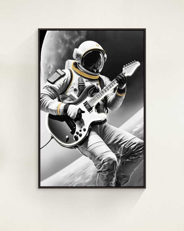 "Electrified Guitar Solo Among the Stars" Framed Giclee by Richard Ryder, 42" x 62"