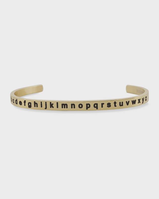 Girl's Alphabet Engraved Bangle Bracelet
