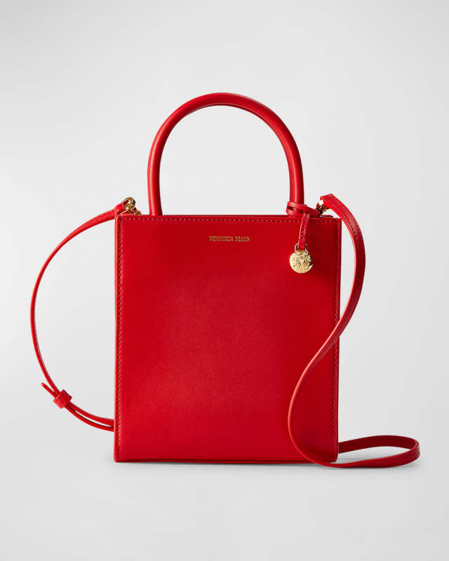 Mini Calf Leather Shopper Tote Bag