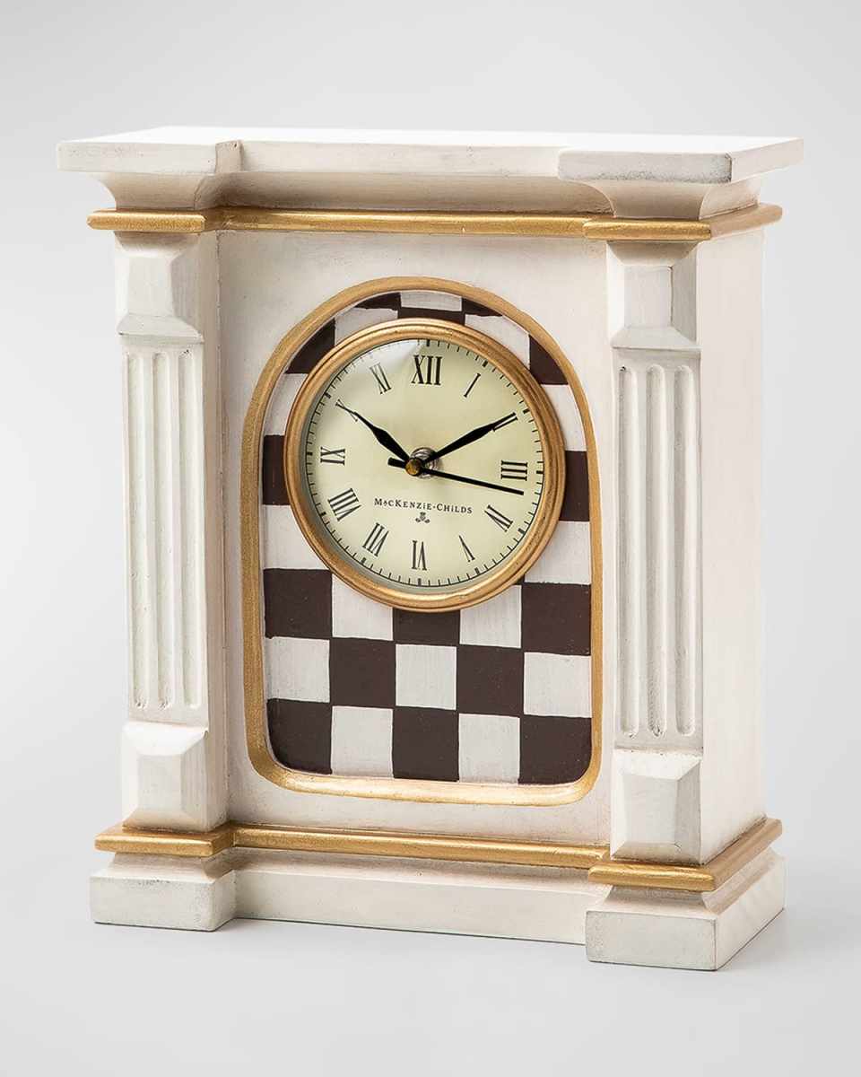 Courtly Check Mantle Clock Light Stain
