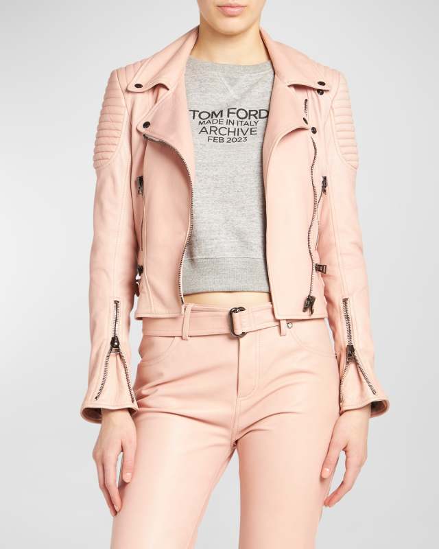 Leather Crop Moto Jacket