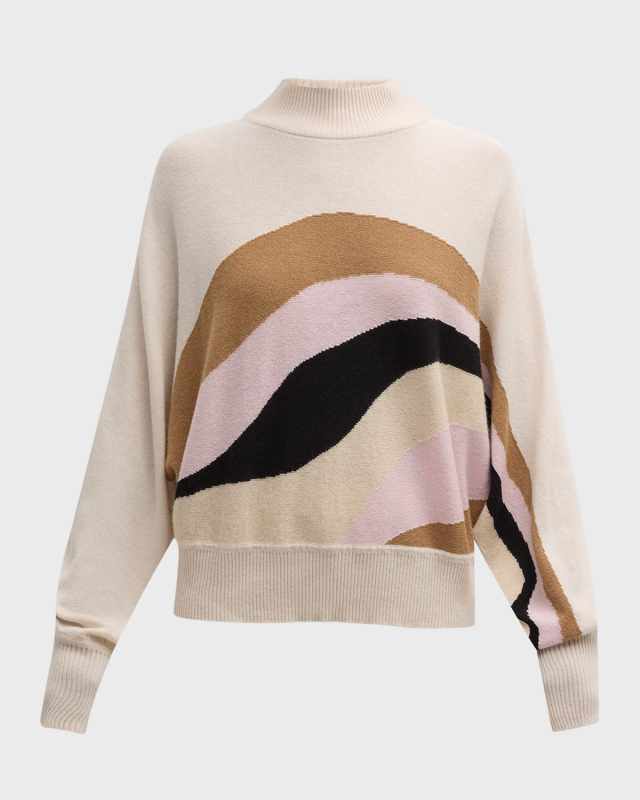 Finito Colorblock Mock-Neck Sweater