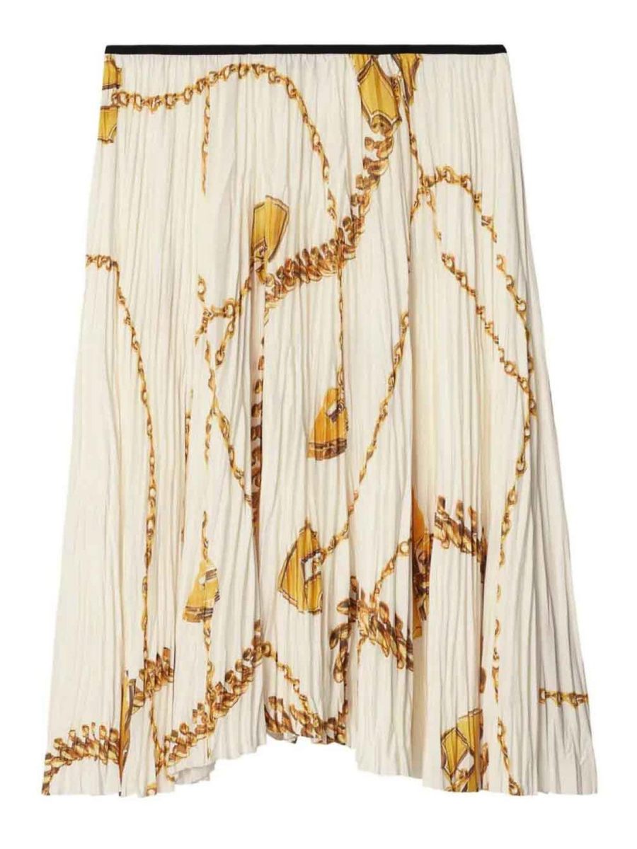 Burberry Jupe Midi - Blanc