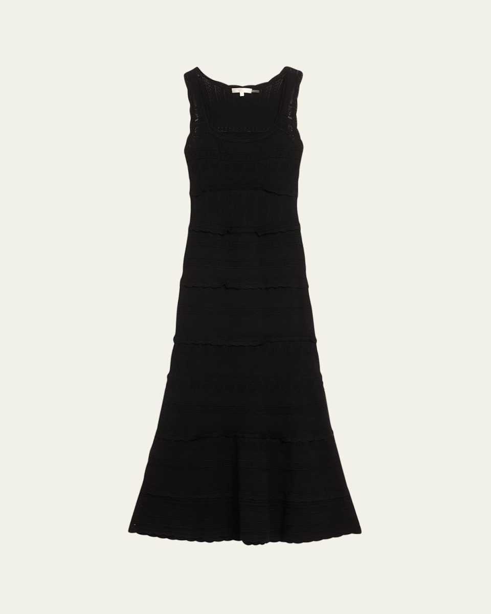 Ellaria Pointelle-Knit Maxi Dress