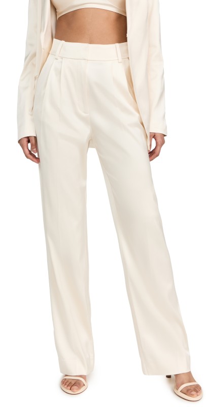 Favorite Daughter The Favorite Satin Pants Ivory