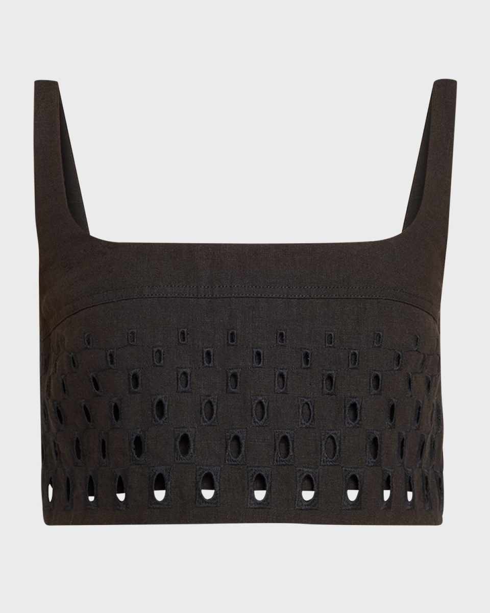 Sky Linen Crop Top