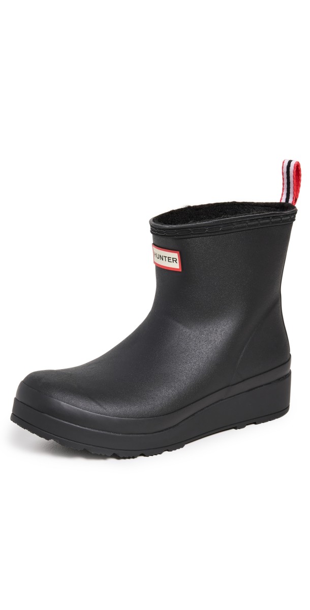 Hunter Boots Play Short Sherpa Boots Black