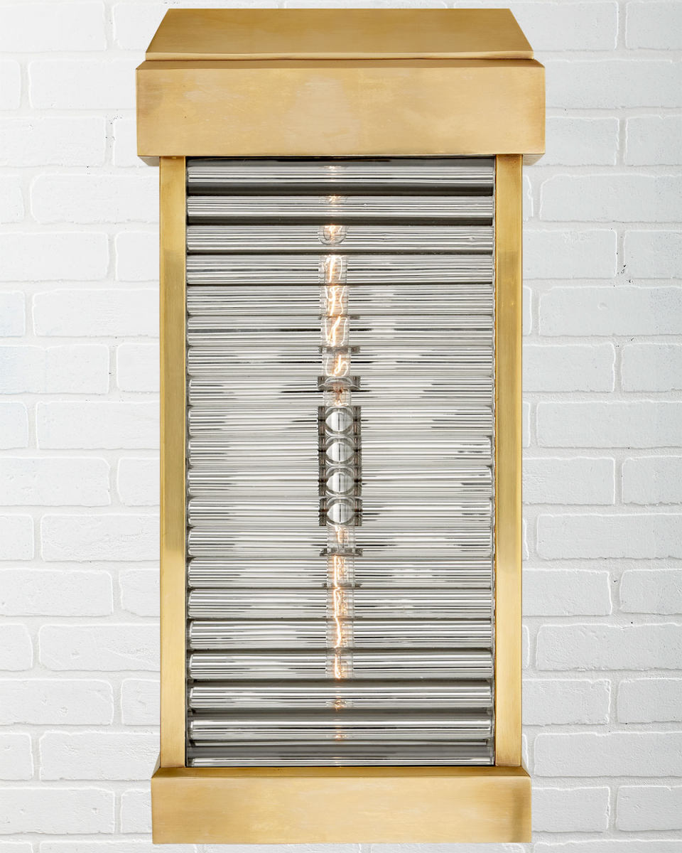 Dunmore Large Curved Glass Wall Sconce