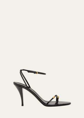 The Row Cleo Bijoux Strappy Leather Sandals