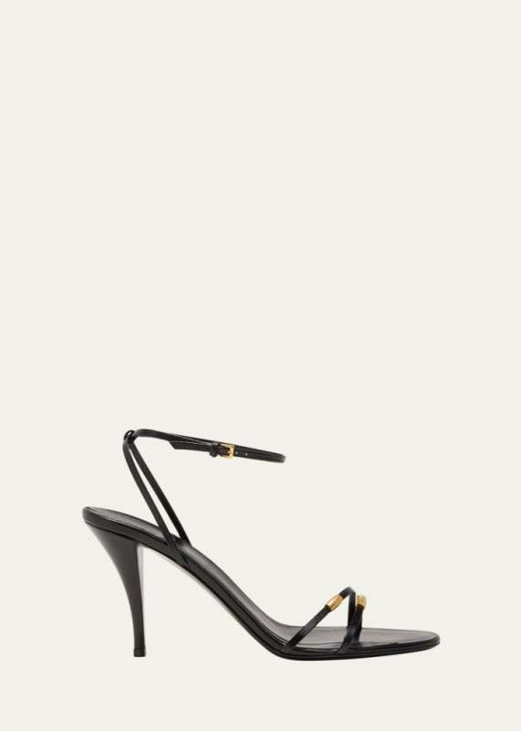 The Row Cleo Bijoux Strappy Leather Sandals