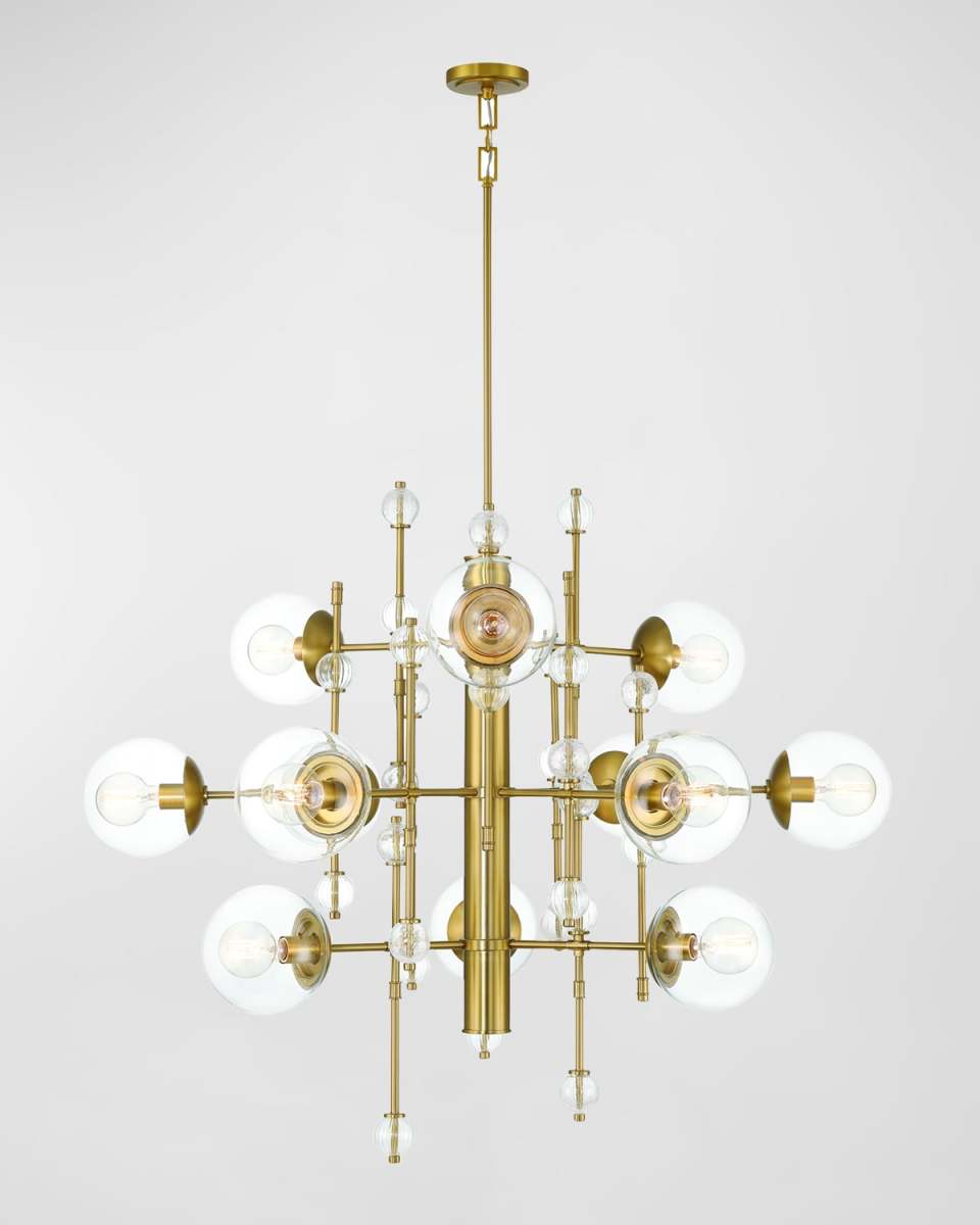 Traiton 12-Light Golden Chandelier