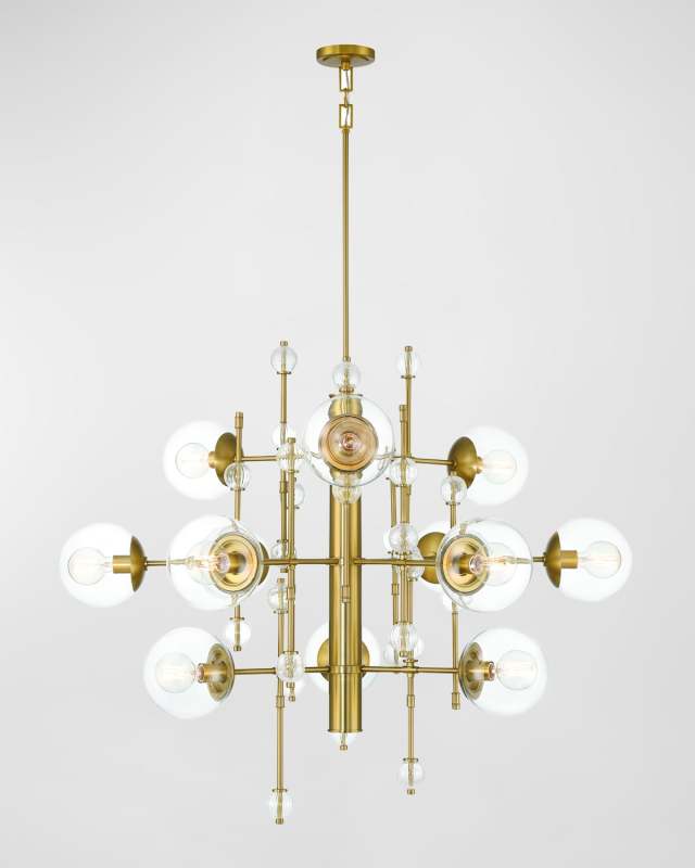 Traiton 12-Light Golden Chandelier