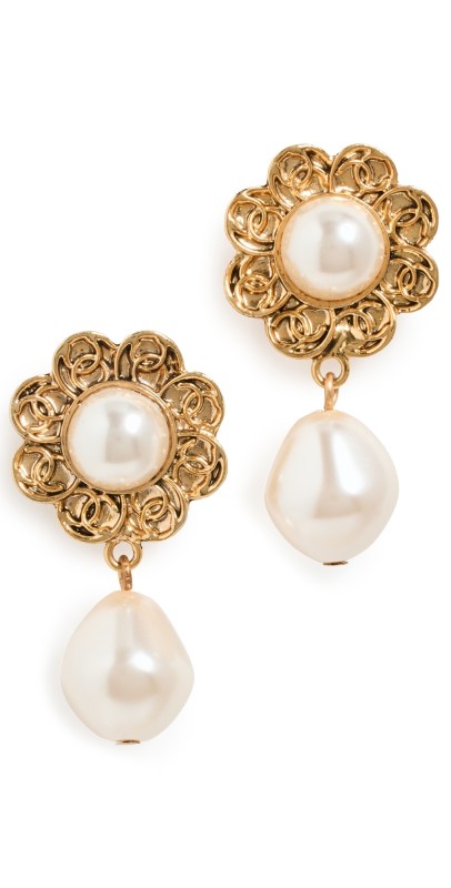 Jennifer Behr Brilynn Earrings Gold Pearl