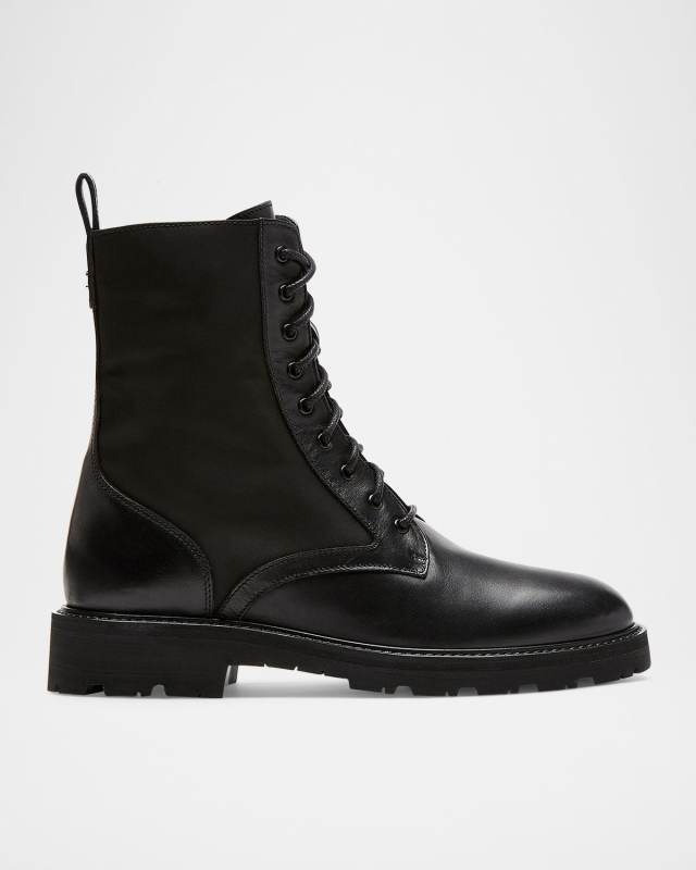 Quint Leather Nylon Combat Booties
